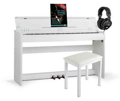 McGrey Digitalpiano DP-18 E-Piano - 88 gewichtete Tasten mit Hammermechanik, (Dual- und Split-Funktion, 4 tlg., Inkl. Klavierbank, Kopfhörer und Schule), mit 128 Klänge und 600 Begleitrhythmen