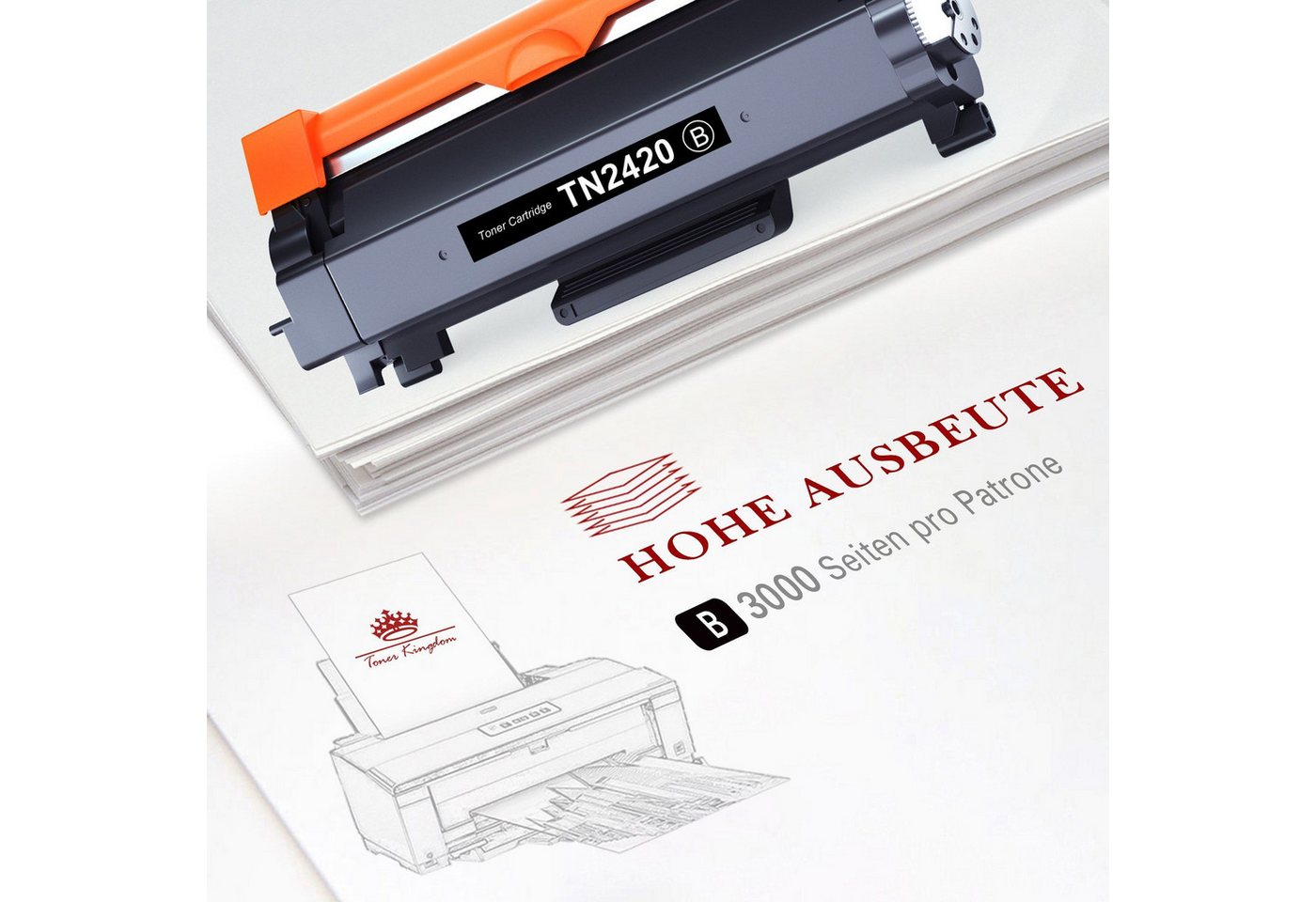 Thumbnail - Toner Kingdom Tonerpatrone für Brother TN2420 TN2410 HL-L2350DW MFC-L2710DW DCP-L2530DW, (HL-L2350DW HL-L2375DW HL-L2310...