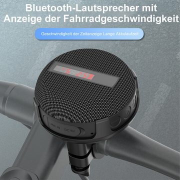 DOPWii Bluetooth-Fahrrad Display-Geschwindigkeit Lautsprecher mit Halterung Bluetooth-Lautsprecher