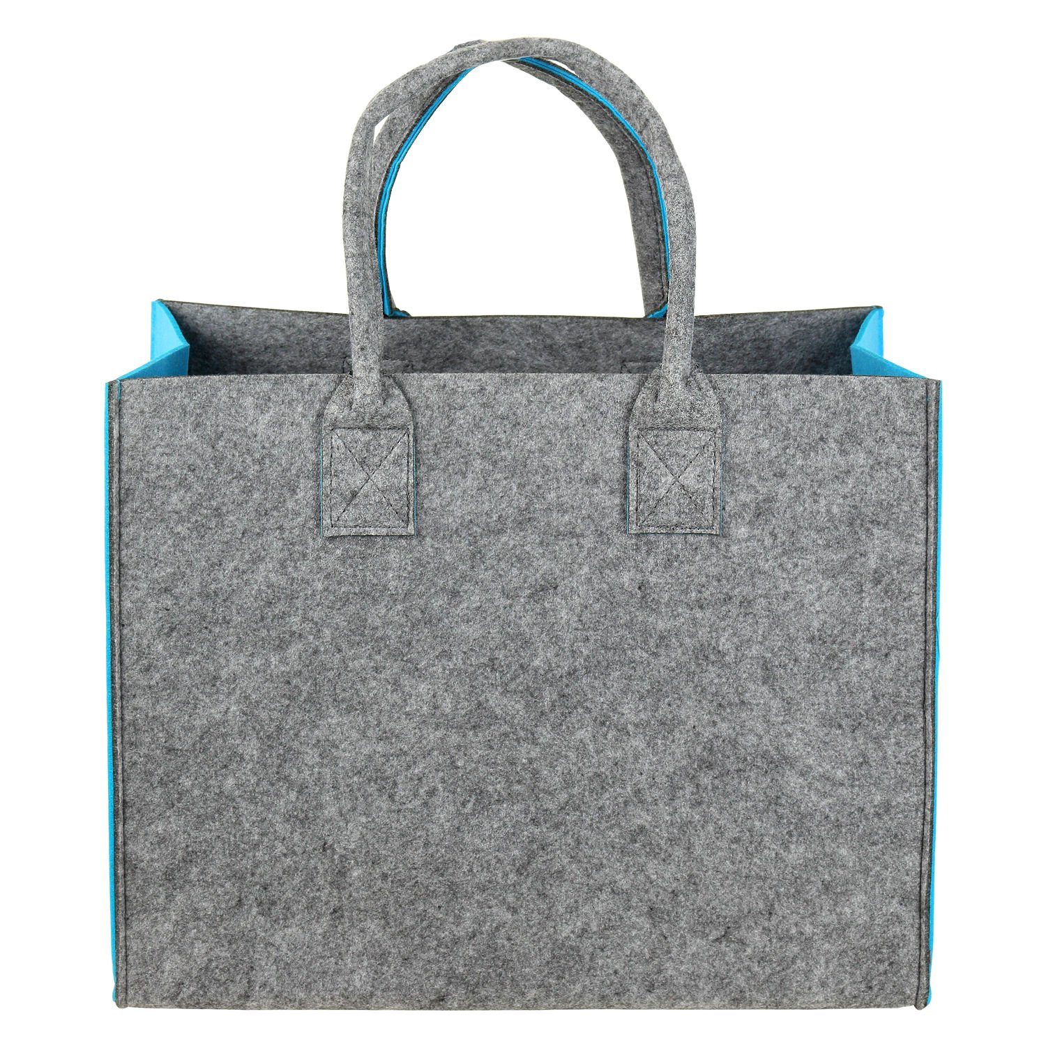 Filztaschen Filz Schramm® cm Kaminholztasche Farben Schramm in Tasche / grau 35 Einkaufstasche x 20 x 6 Aufbewahrungstasche Filztasche blau Henkeltasche ca. 28