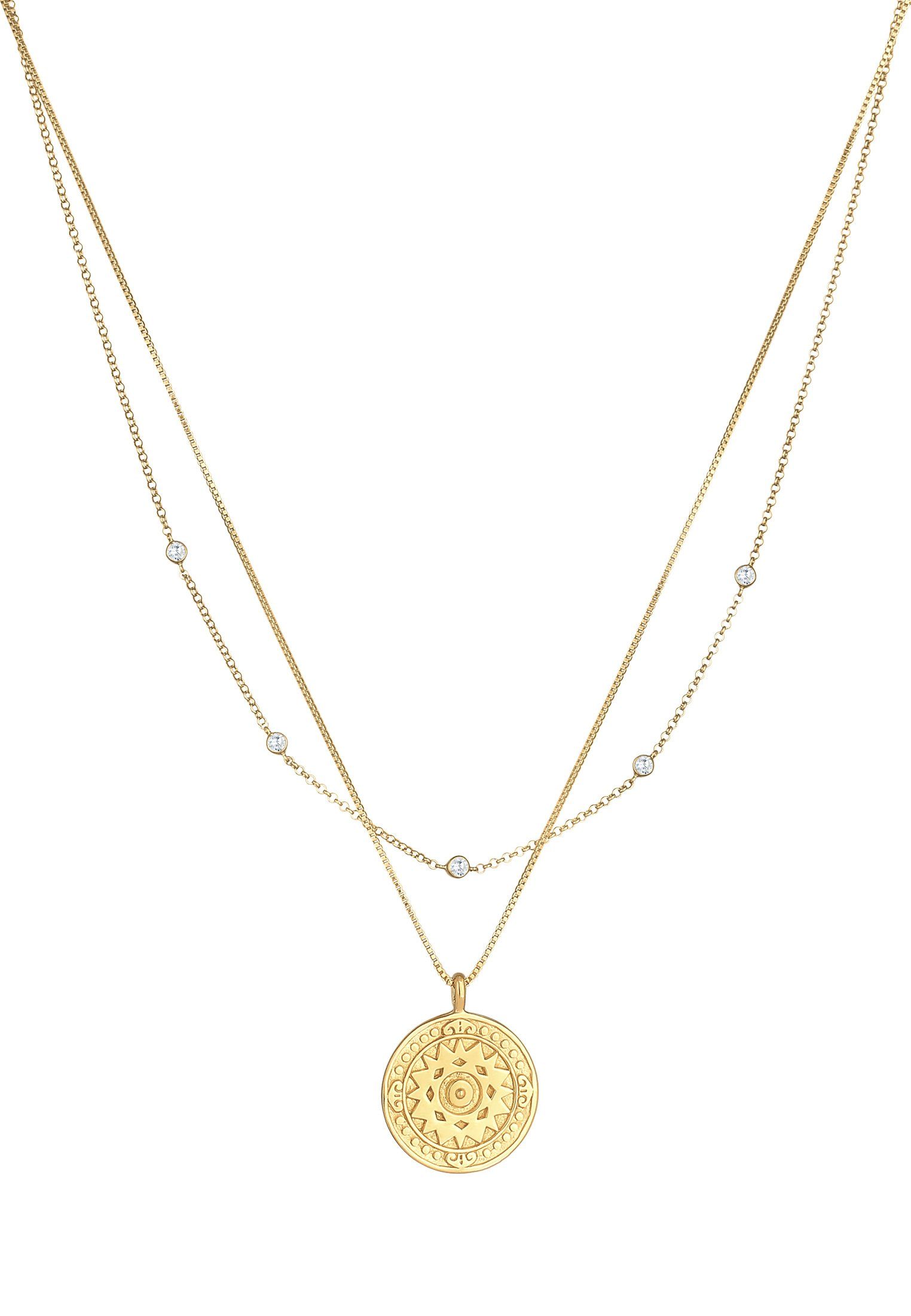 Elli Gliederkette Layer Coin Ornament Münze günstig online kaufen