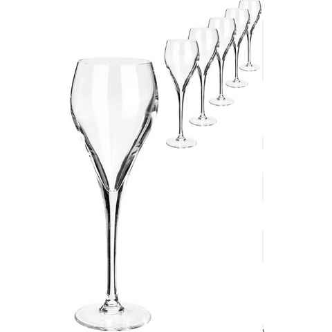Arcoroc Sektglas Arcoroc Brio Champagnerglas 95 ml 6er Set, Kristallglas