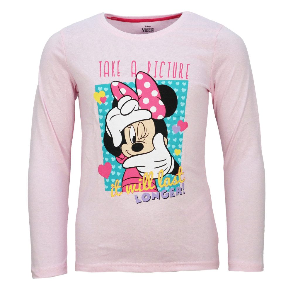 Langarmshirt Disney Minnie Maus Kinder Mädchen langarm T-Shirt