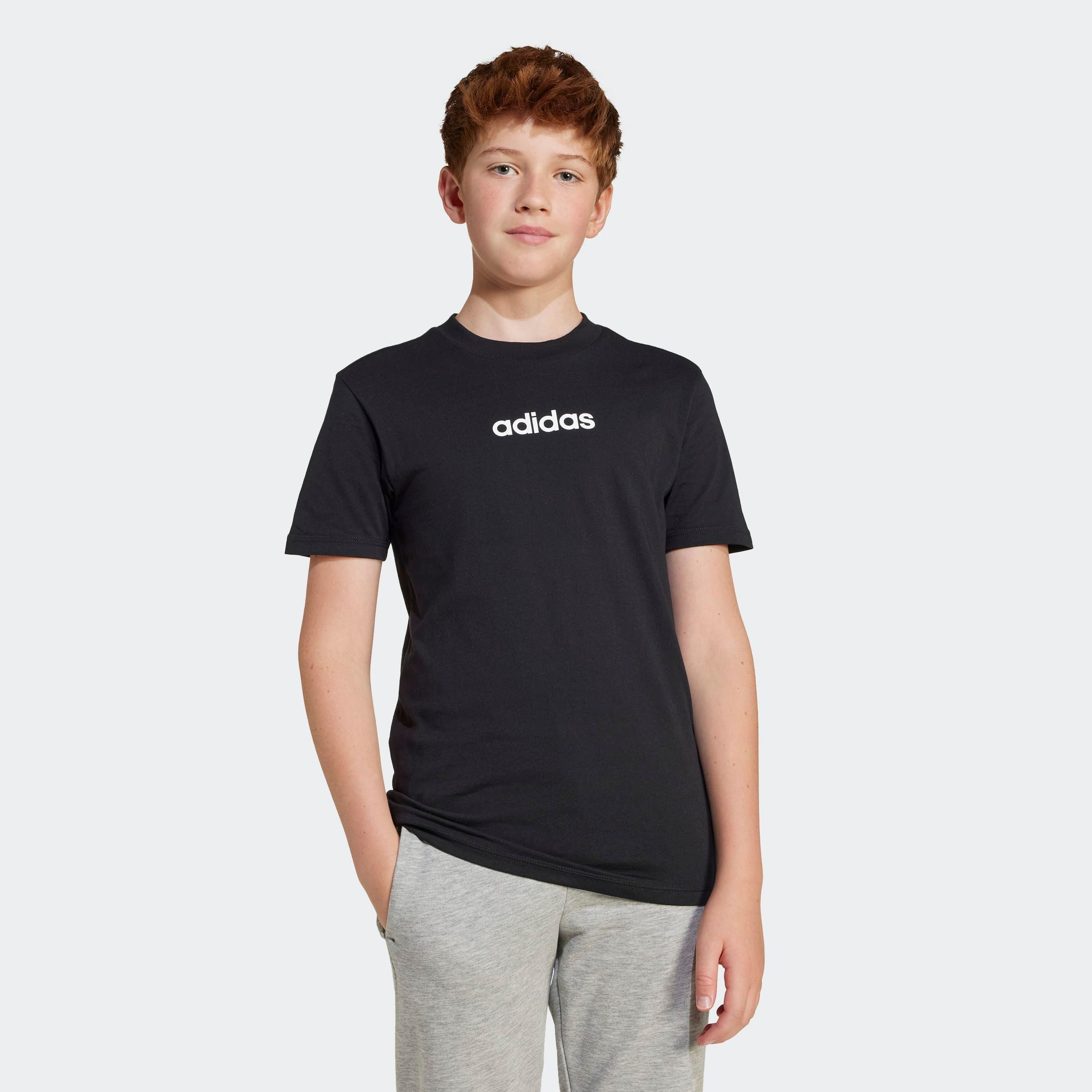adidas Sportswear T-Shirt J LIN TEE 160 für Kinder, mit Rundhalsausschnitt, ohne Verschluss, aus Baumwolle