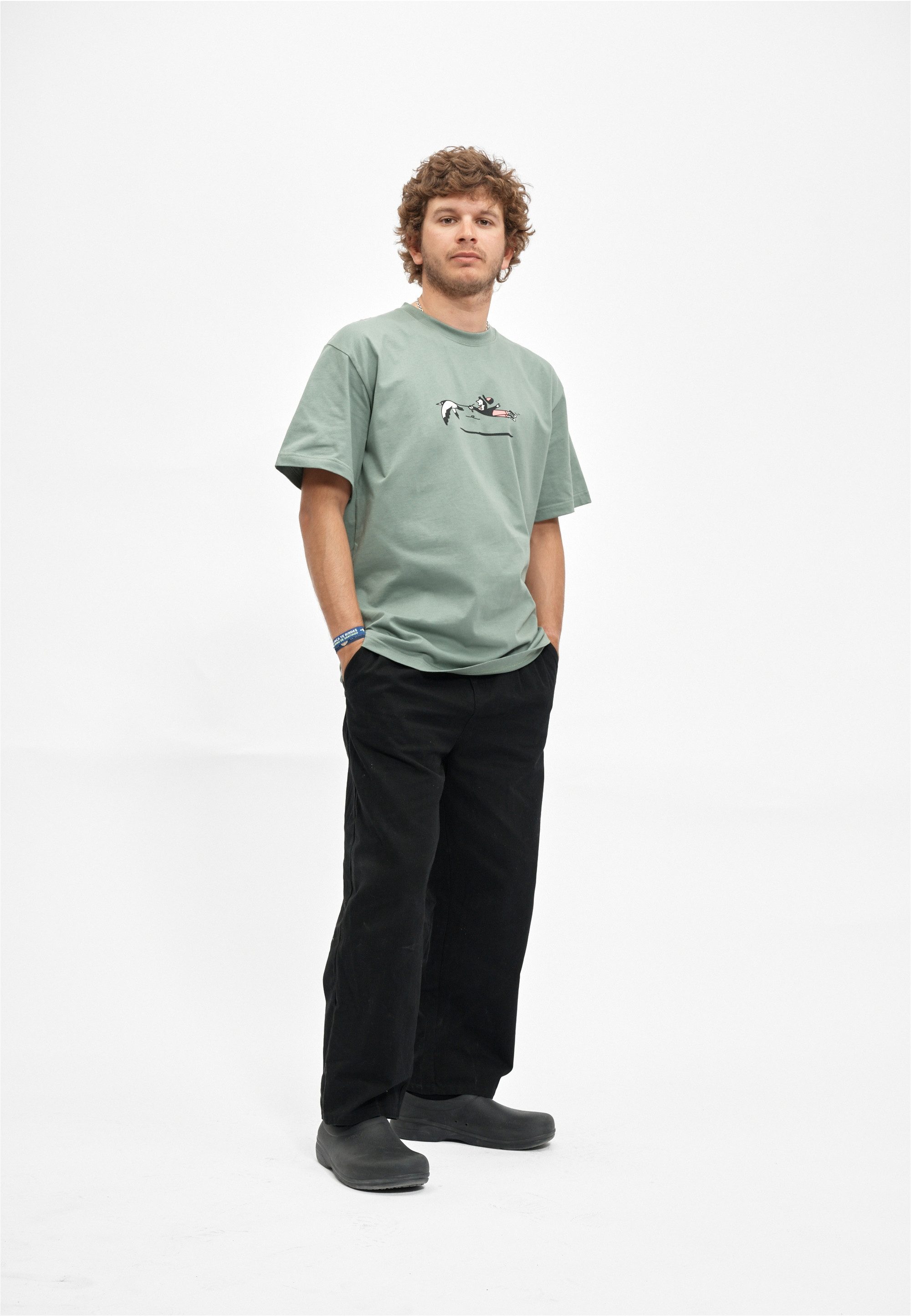 Cleptomanicx T-Shirt Walk the Gull mit Rundhals und Print-Motiv