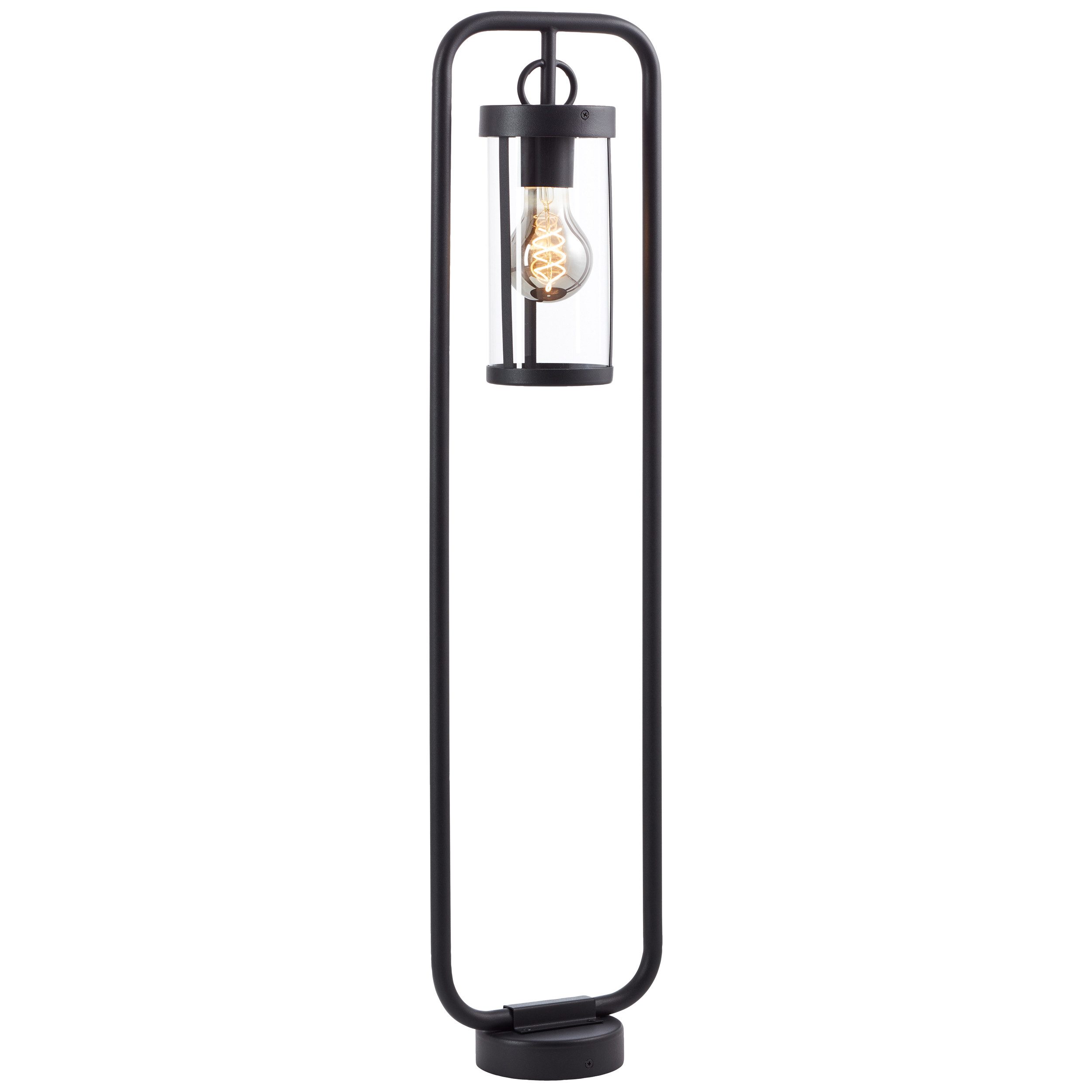 Brilliant Außen-Stehlampe Sidney, ohne Leuchtmittel, Außenstandleuchte, 85 cm, Laterne, E27, Metall/Glas, schwarz