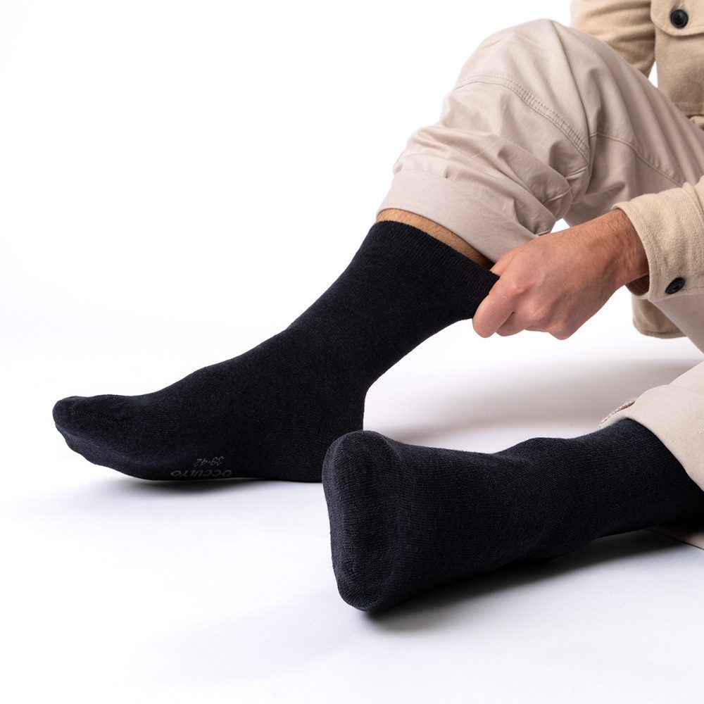 OCCULTO Basicsocken Herren Diabetikersocken 10er Pack (Modell: Goetz) (10-Paar)