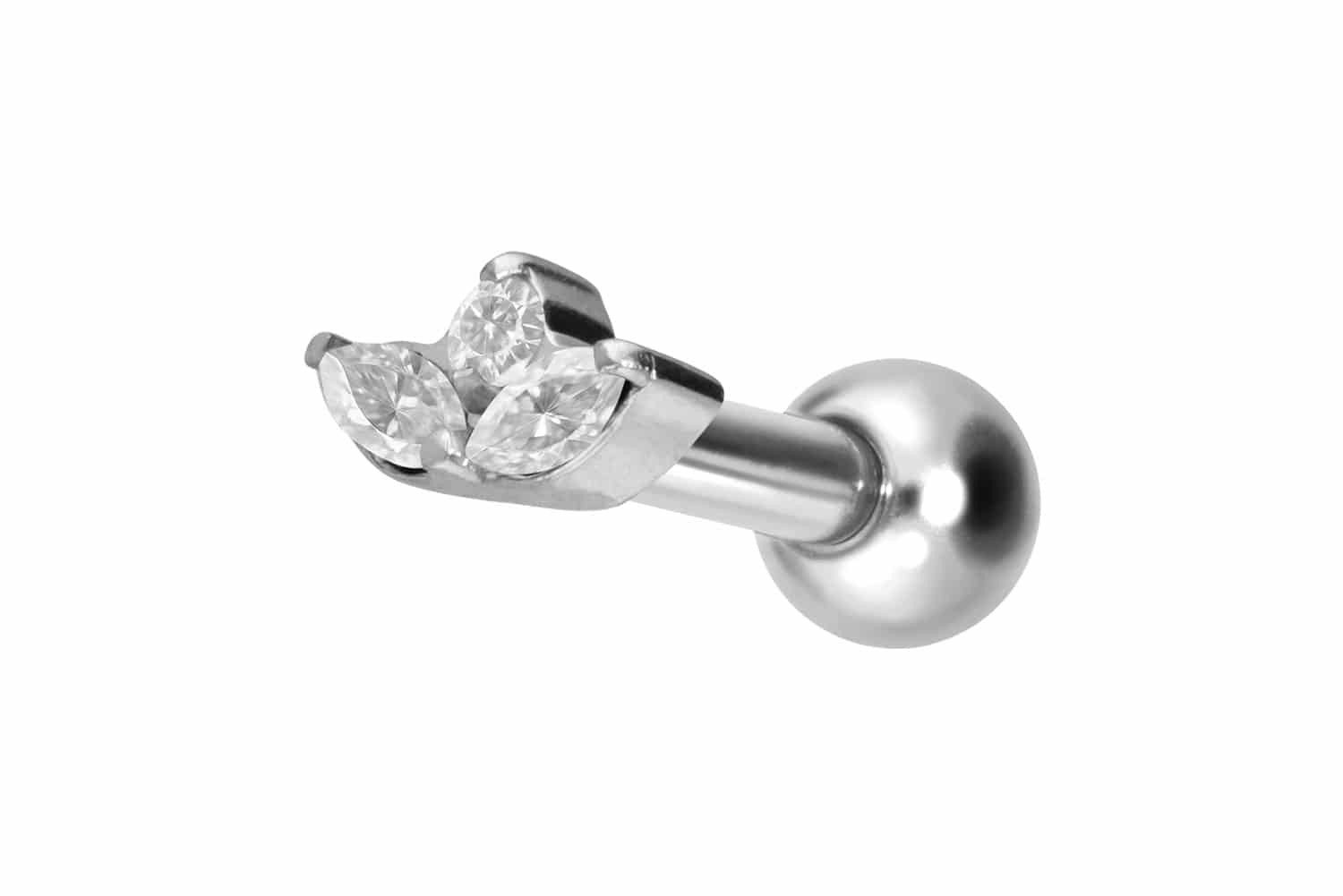 Piercing-Set Titan Ohrpiercing mit Innengewinde LOTUSBLÜTE