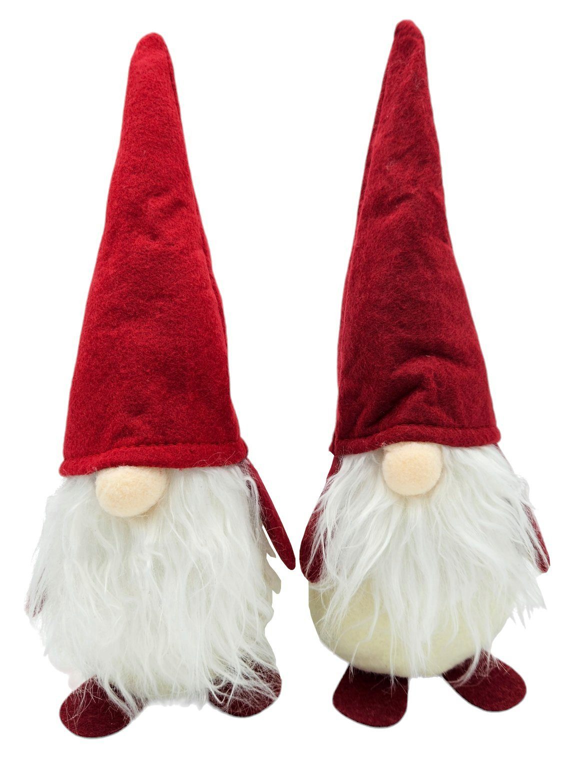 Meinposten Wichtel Filz Weihnachtswichtel Weihnachtsdeko Türstopper Weihnachtsmann 30 cm (2 St., 2er Set)