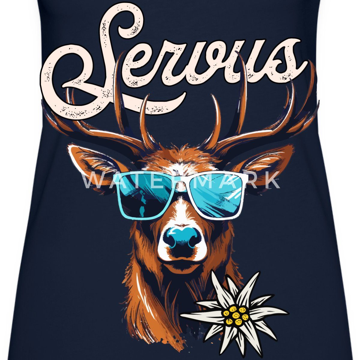 Spreadshirt T-Shirt Servus Hirsch Mit Sonnenbrille günstig online kaufen