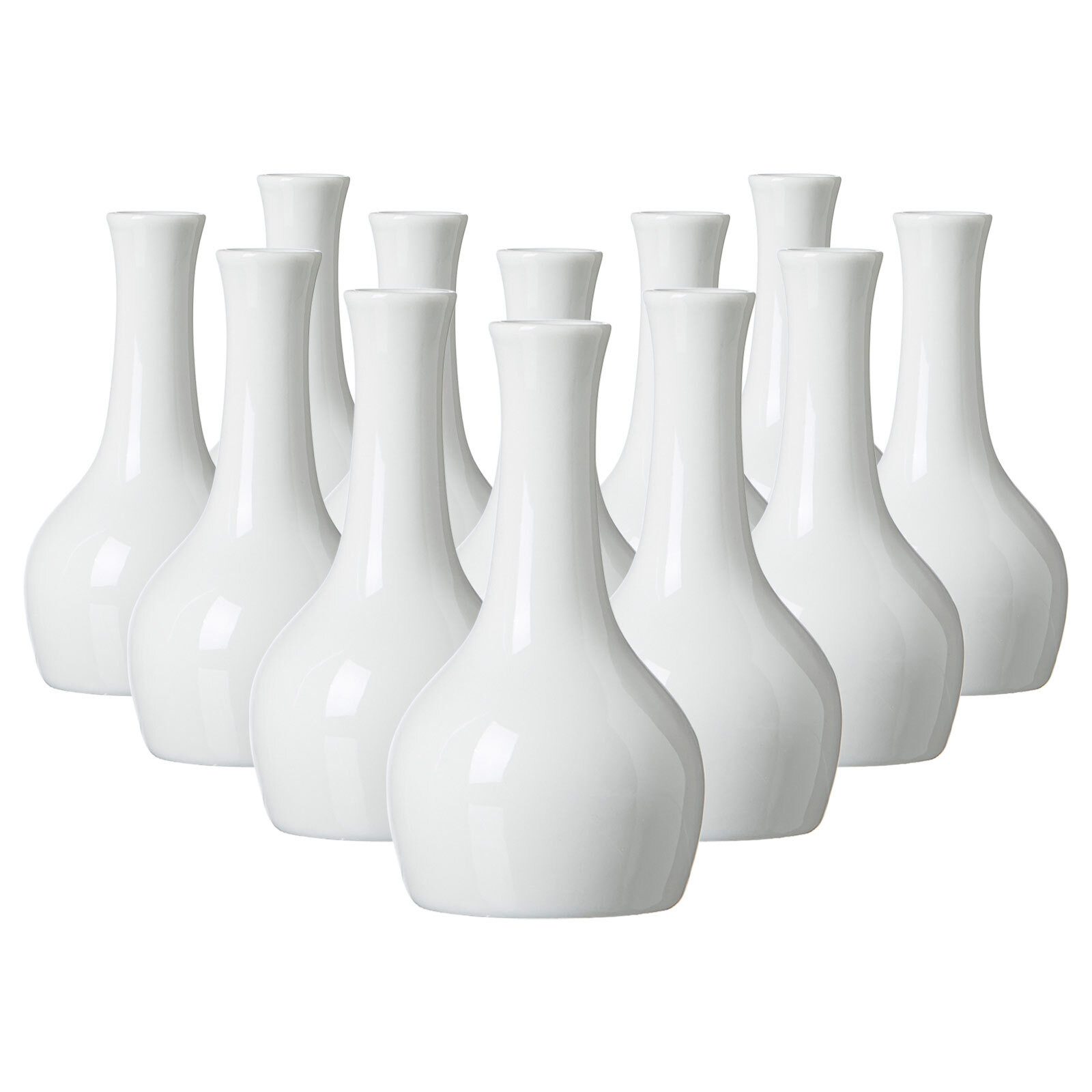 Ritzenhoff & Breker Schale Bianco Vasen 13 cm 12er Set, Porzellan, (12x Vase, 12-tlg)