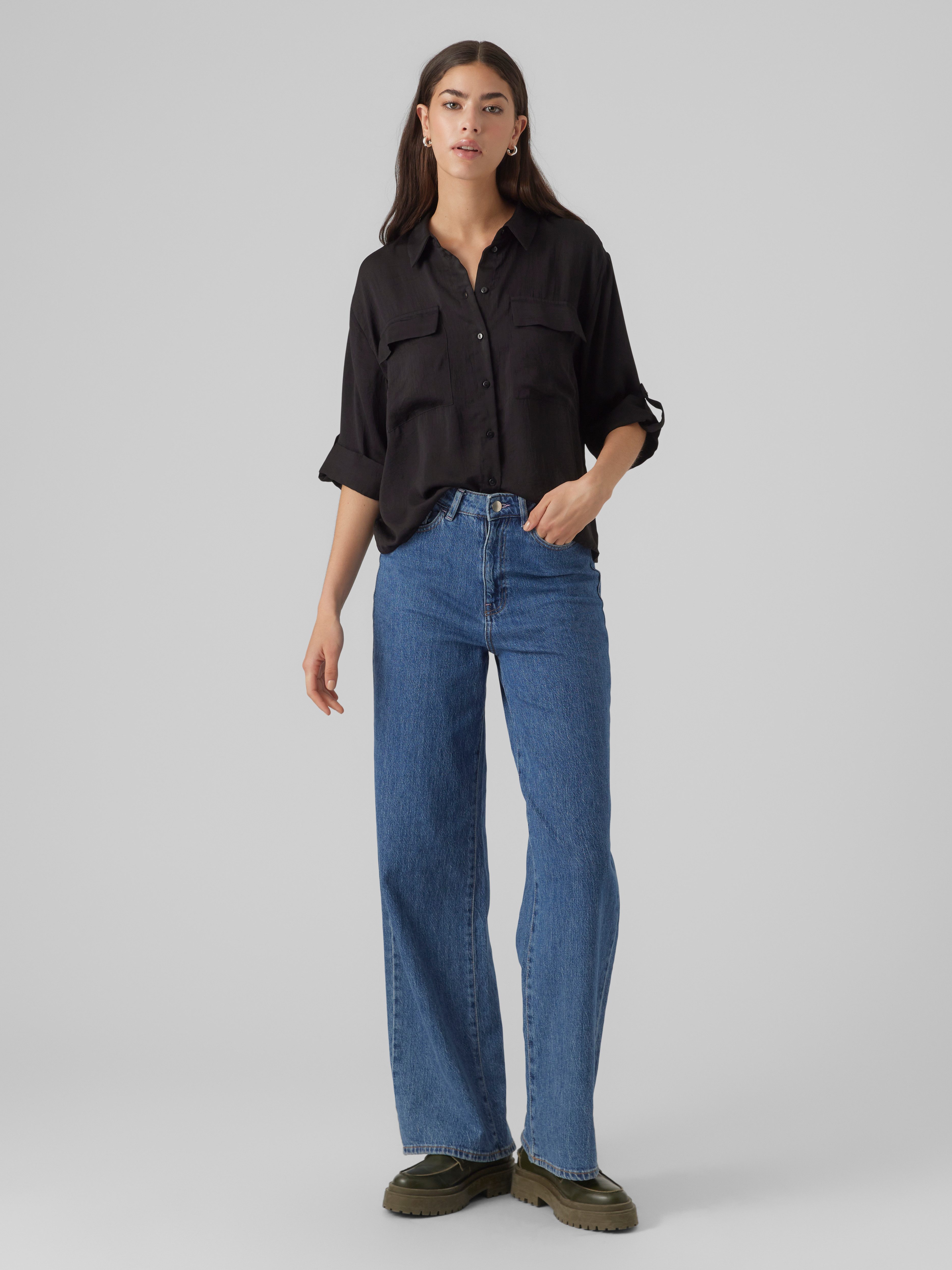 Vero Moda Kurzarmbluse VMFABIANA 3/4 SHIRT VMA NOOS