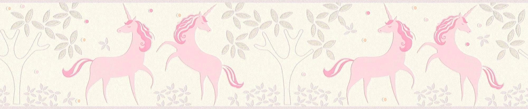 living walls Bordüre Boys & Girls, leicht strukturiert, Motiv, Strukturmuster, gemustert, Moderne Kinder Tapete Borte Wohnzimmer Schlafzimmer Küche Design Optik