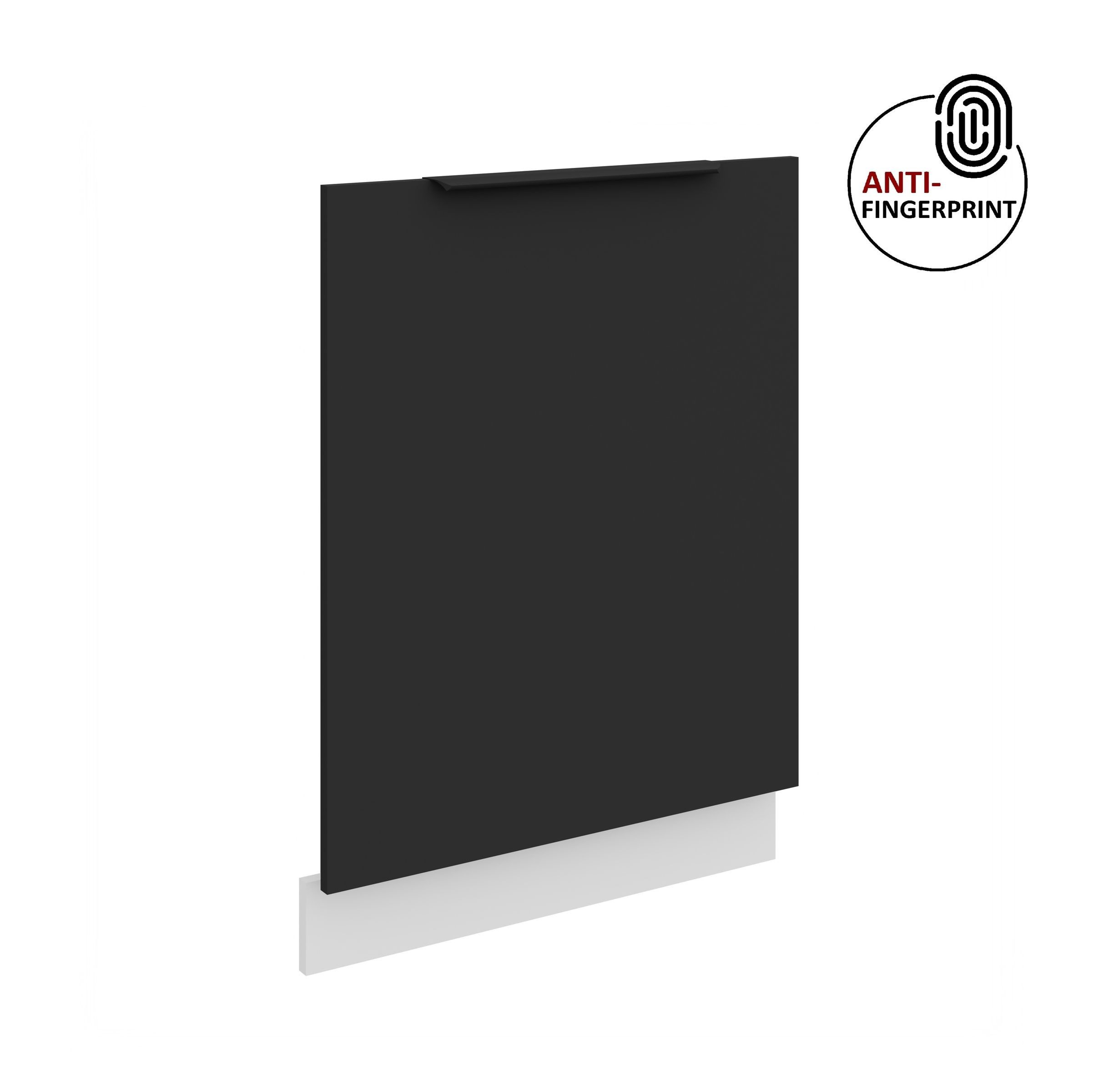 Küchen-Preisbombe Frontblende für vollintegrierten Geschirrspüler 60 Küche ARIA Schwarz matt (Frontblende Geschirrspüler integriert, 1 St), Modern