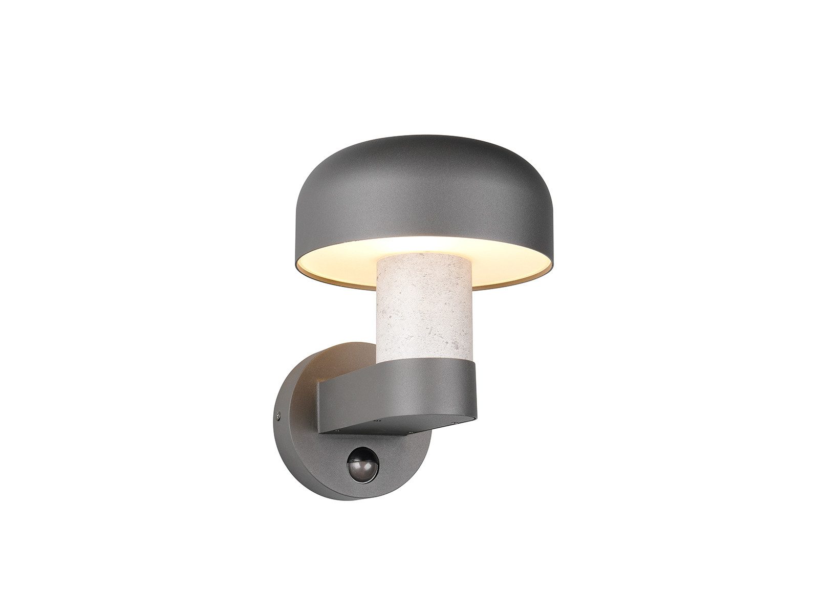 TRIO Leuchten LED Außen-Wandleuchte, Bewegungsmelder, LED wechselbar, Warmweiß, Wand Außenleuchte aus Aluminium zur indirekten Hausbeleuchtung H: 24cm