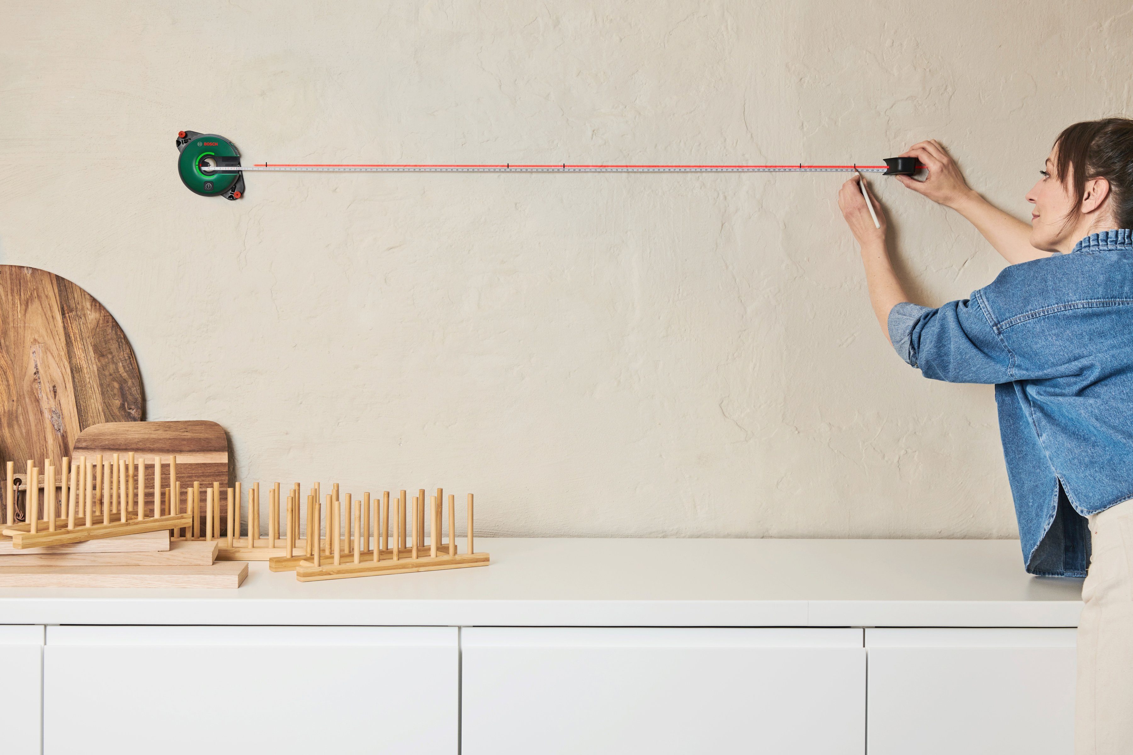 Bosch Home & Garden Linienlaser Atino, selbstnivellierend Reichweite max: 1.7 m