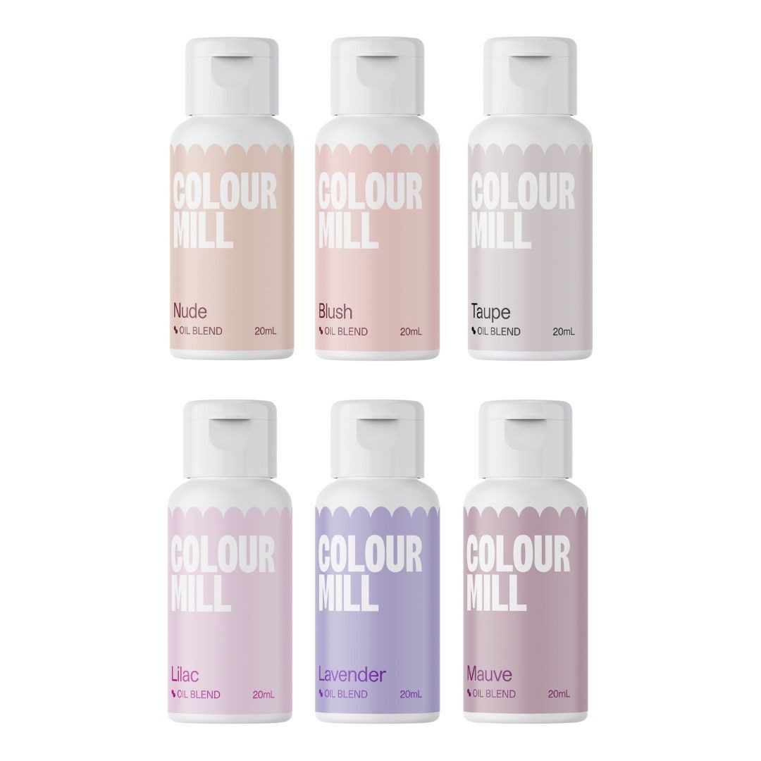 COLOUR MILL Backdekoration COLOUR MILL Öl Lebensmittelfarben Sets, 20 ml, (Set, 6 x 20 ml)