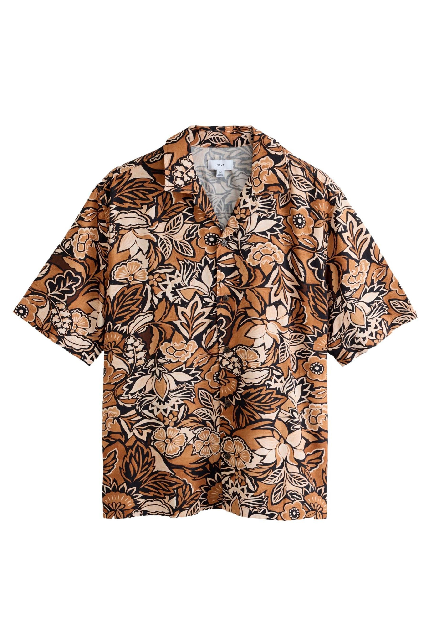 Kurzarmhemd Kurzarm-T-Shirt mit Kachel-Print