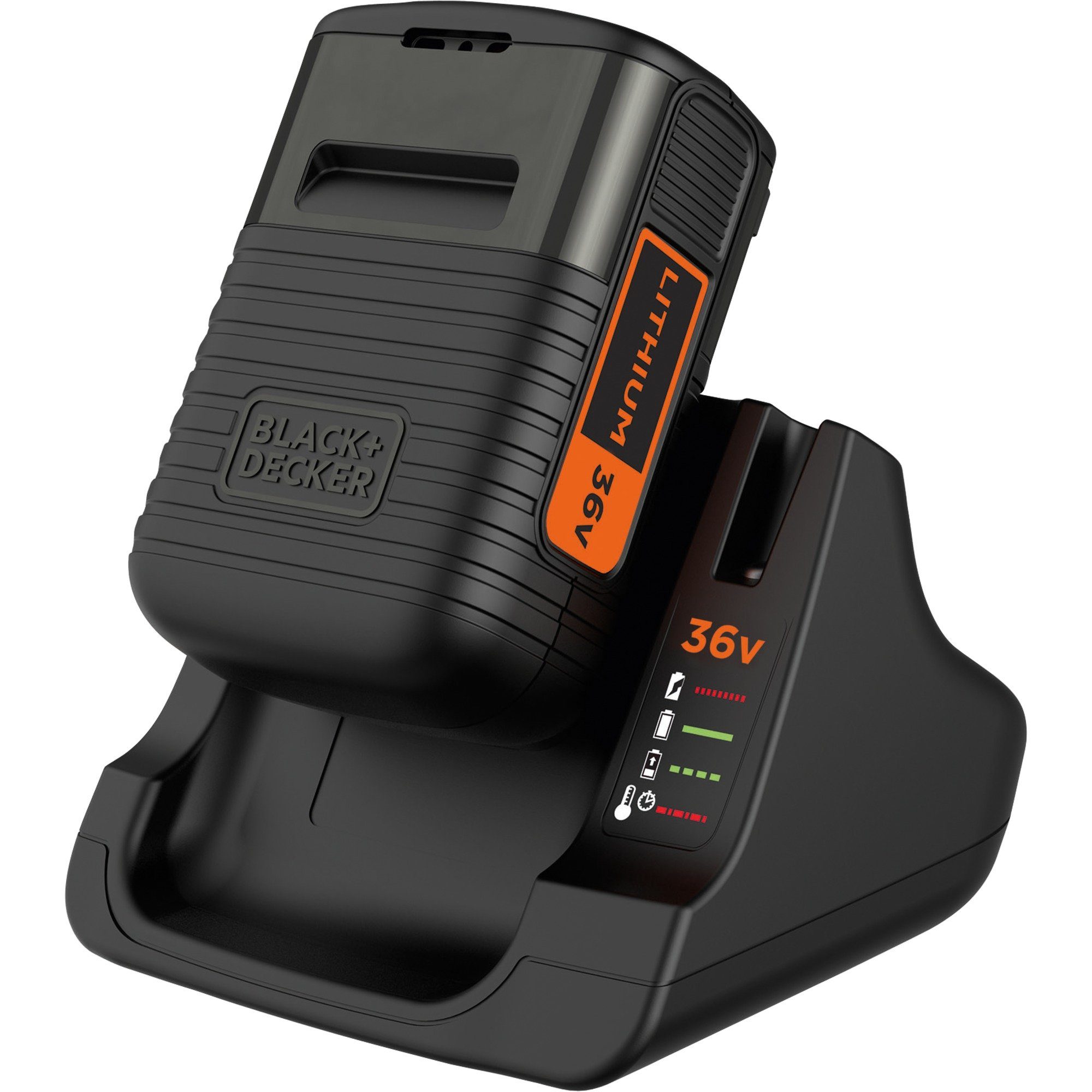 Black + Decker Ladegerät + Akku BDC2A36-QW, 36Volt Werkzeug-Akku-Ladetechnik