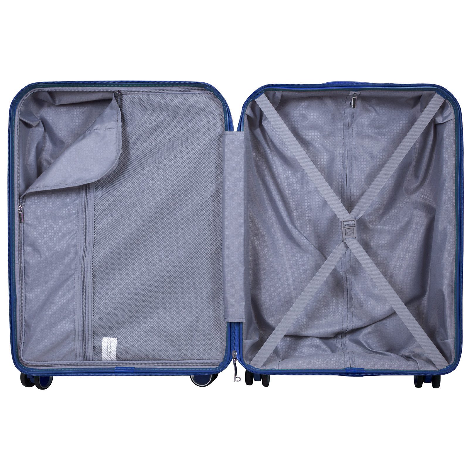 Trendyshop365 Hartschalen-Trolley Reisekoffer Monza, 4 Farben, 3 Größen, 4 Rollen, Polypropylen, extrem robust