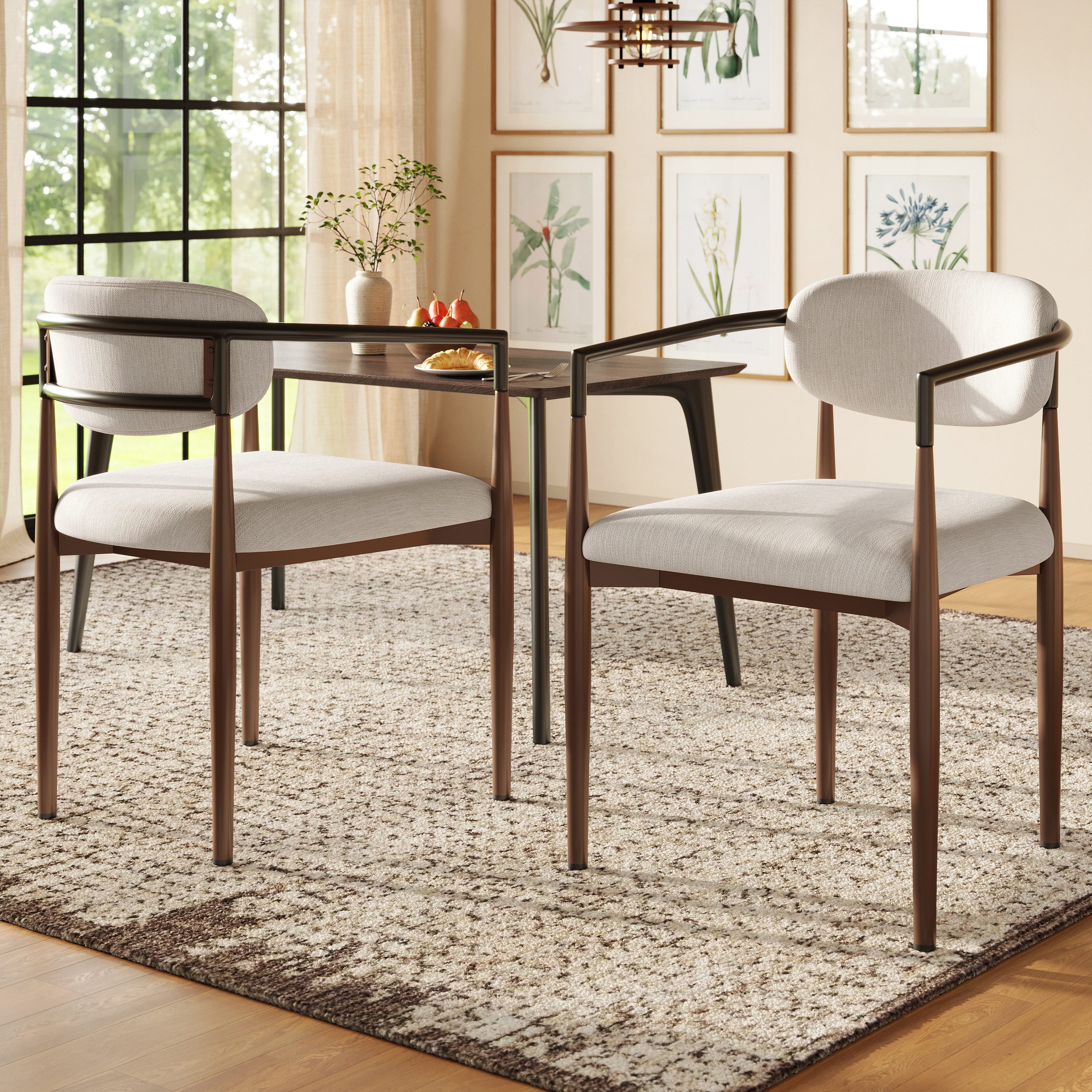 Flieks Esszimmerstuhl (Eisengestell, Set, 2 St), 2er Set Polsterstühle mit günstig online kaufen