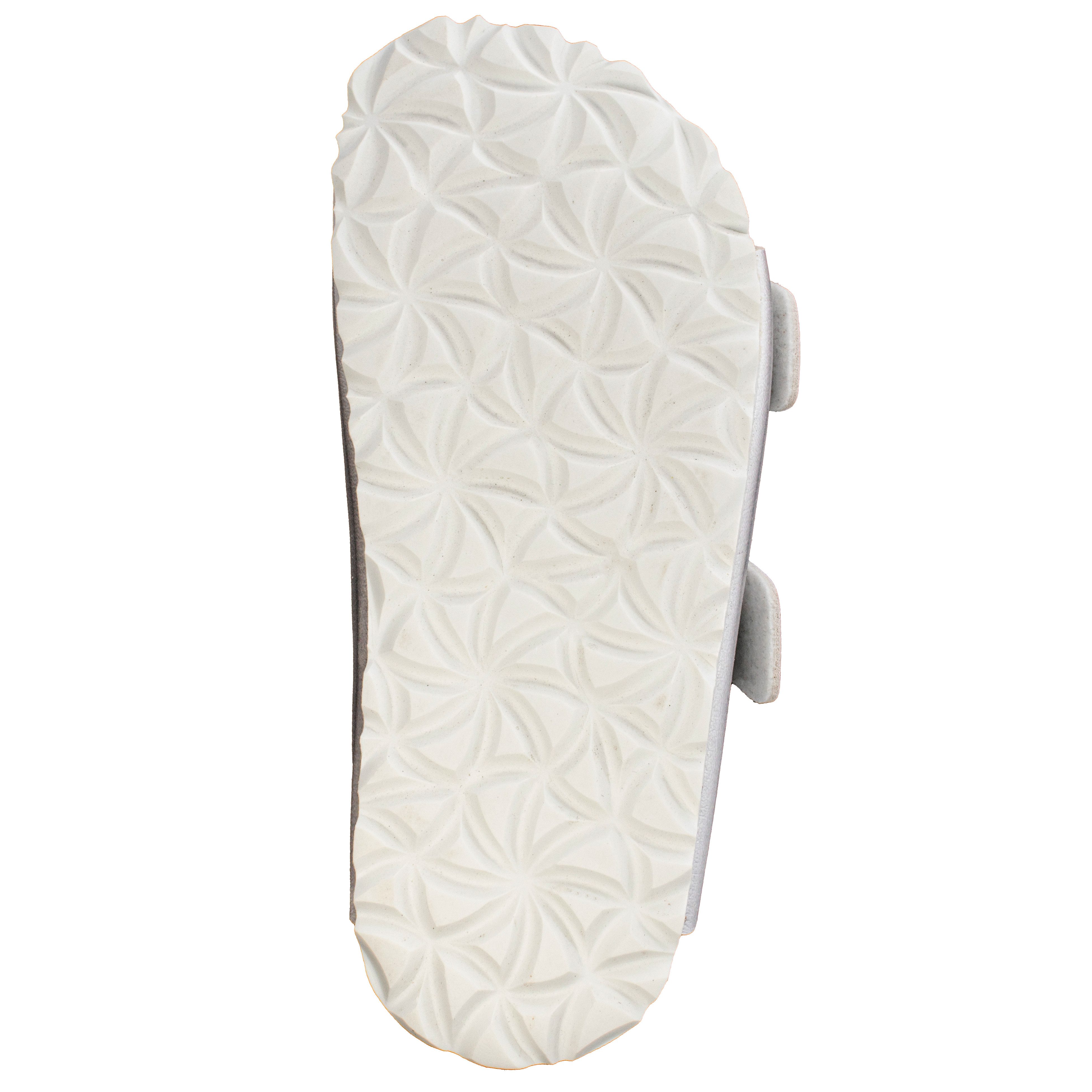 Fischer-Markenschuh Hawaii Pantolette aus Vegano (Lederimitat), mit Fleecefutter, gepolstertes Fußbett