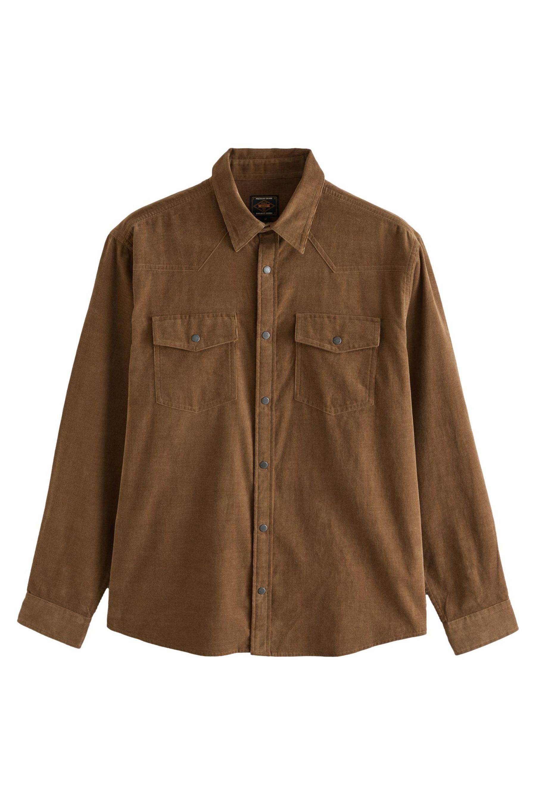 Next Langarmhemd Langärmeliges Cordhemd im Western-Stil (1-tlg) günstig online kaufen