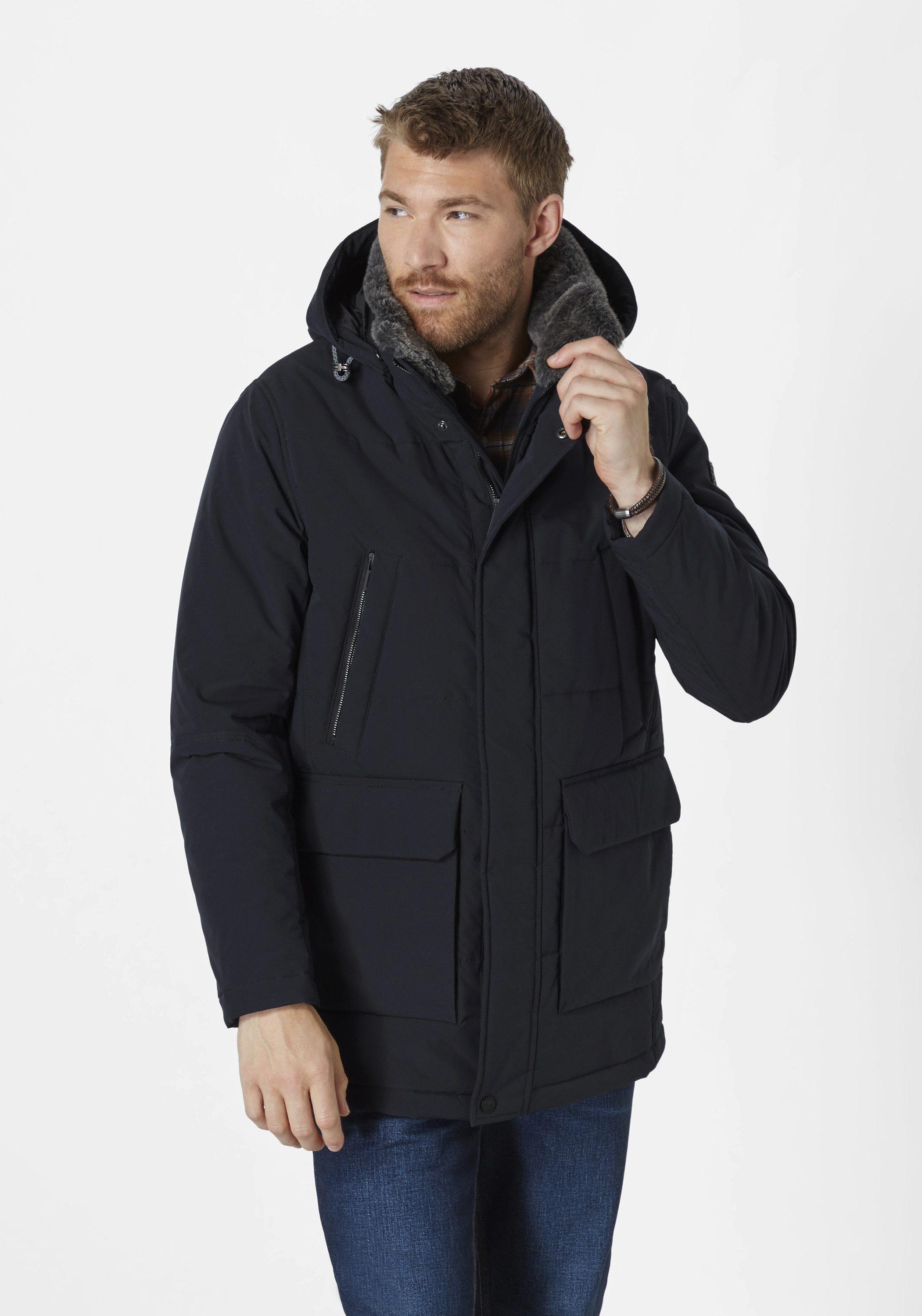 Redpoint Winterjacke ERIC 2.0 Warme Winterjacke mit Kunstfellkragen und Kap günstig online kaufen
