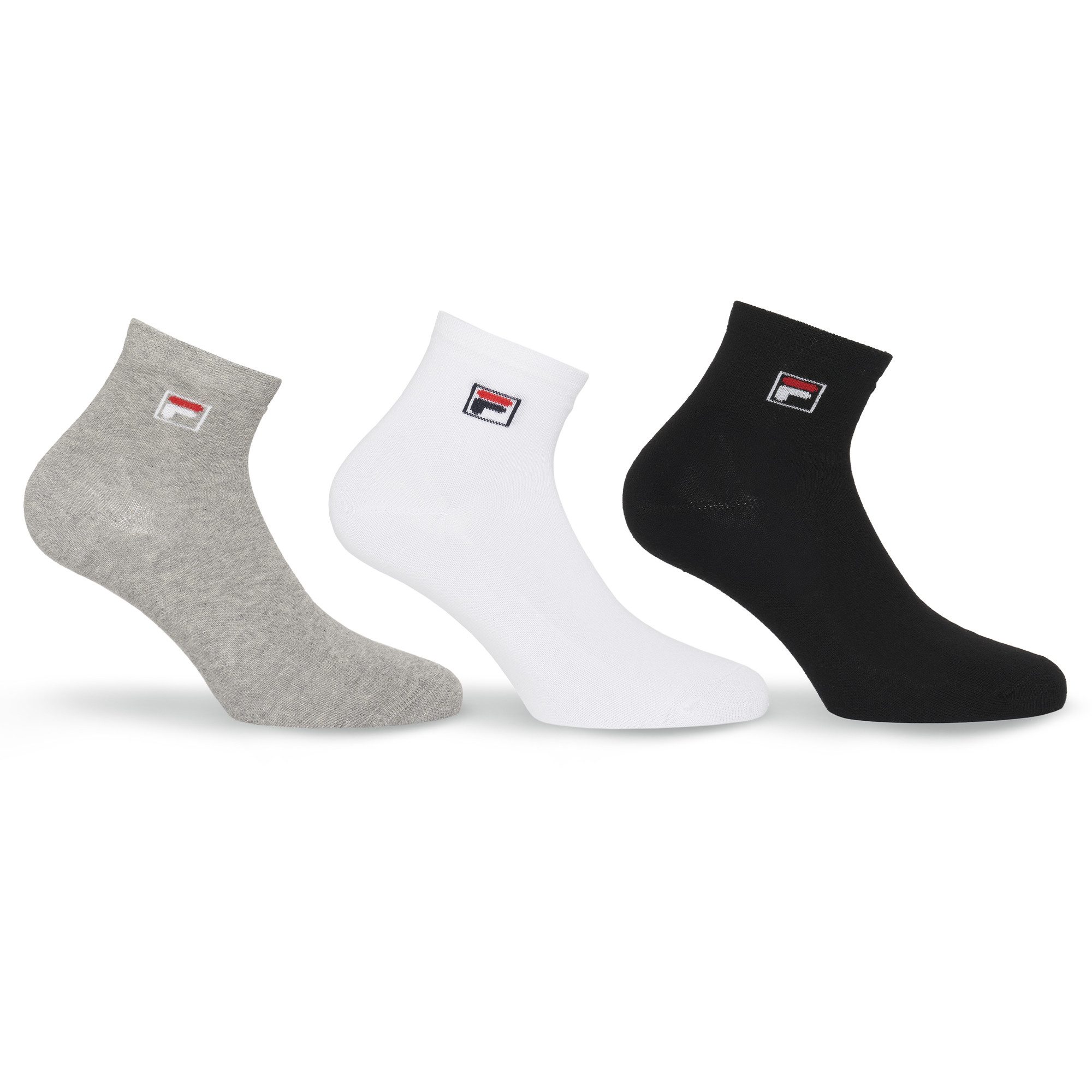 Fila Kurzsocken UNISEX QUARTER PLAIN SOCKS (3-Paar) mit eingestrickem Logo günstig online kaufen