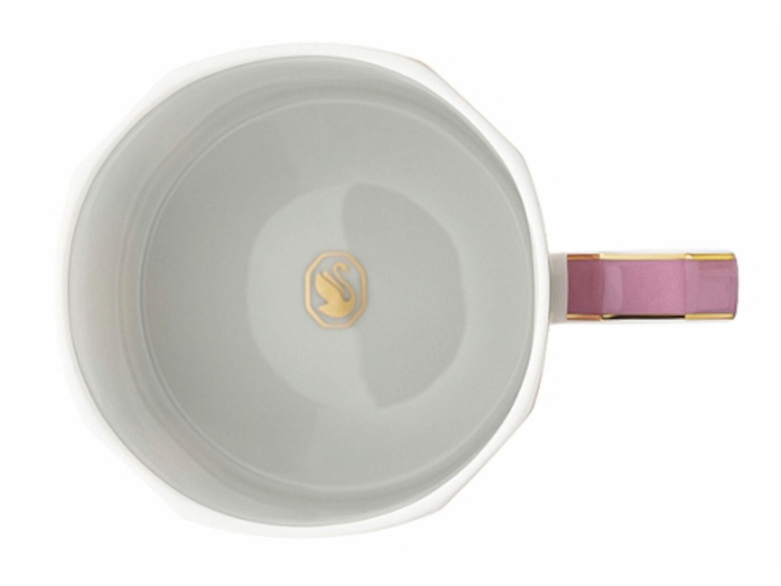 Swarovski Becher Signum Rose Becher mit Henkel 390 ml, Porzellan, Tassen