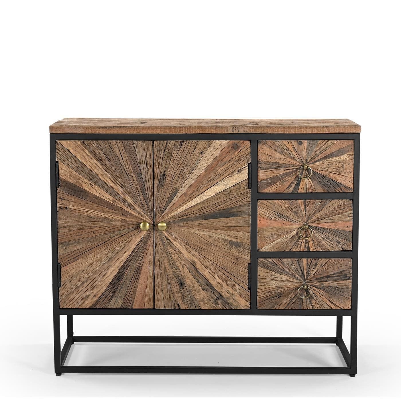 baario Kommode Kommode MERID Altholz, massiv recycelt Treibholz Industrial Style Design