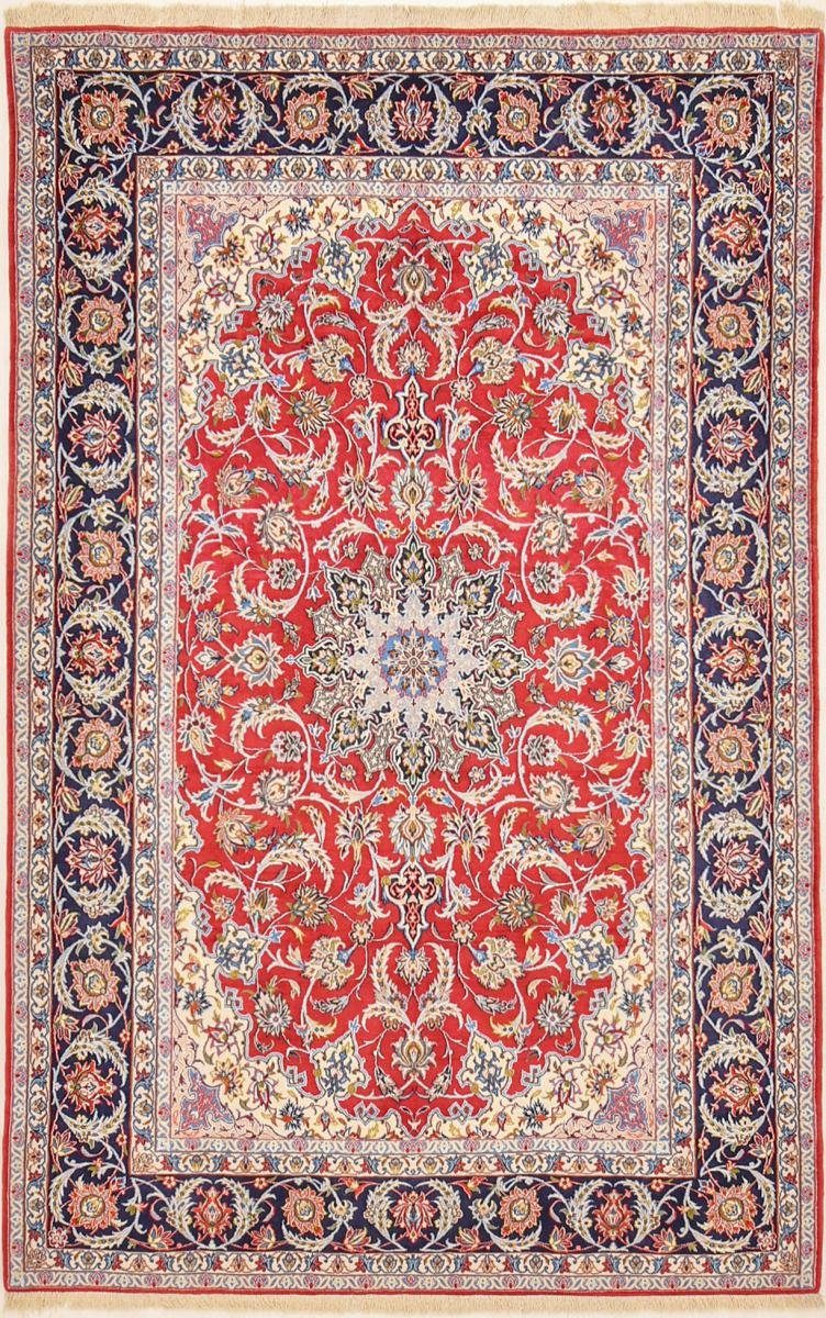 Orientteppich Isfahan 159x241 Handgeknüpfter Orientteppich / Perserteppich, Nain Trading, rechteckig, Höhe: 6 mm