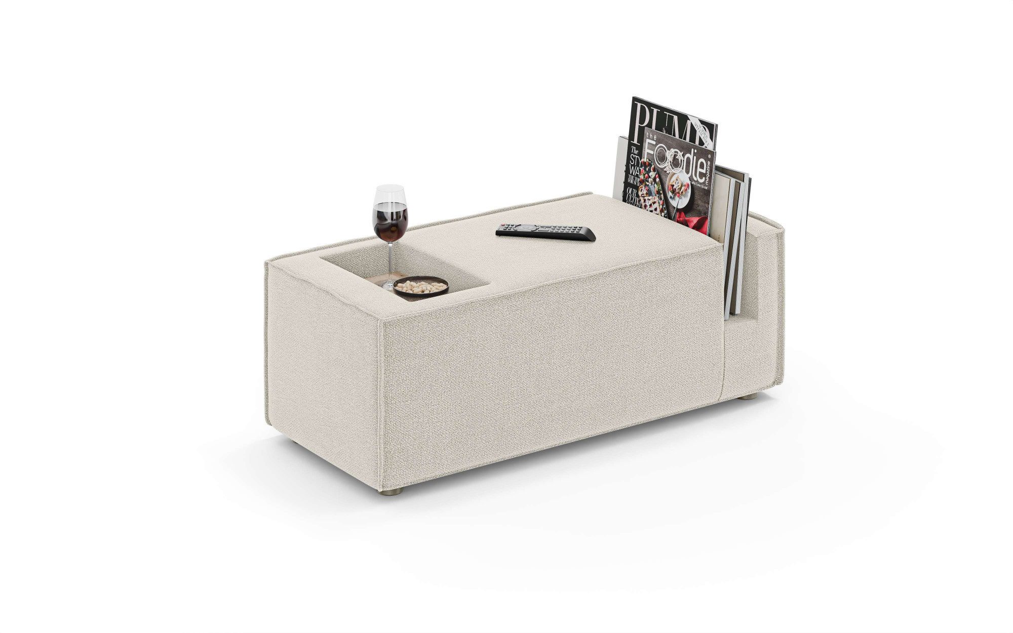 OTTO home Sofaelement HAILY Tisch für das Modulsofa, Maße B/T/H: 45/100/37 cm, als Modul oder separat verwendbar, mit Steckfach und Ablagefläche