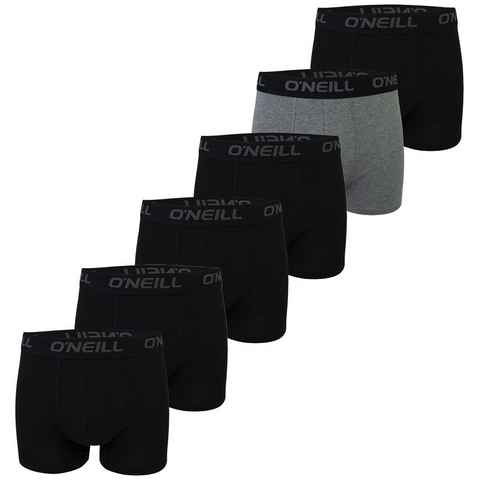 O'Neill Boxershorts Men boxer O'Neill plain Multipack (6-St) mit Logo Webbund