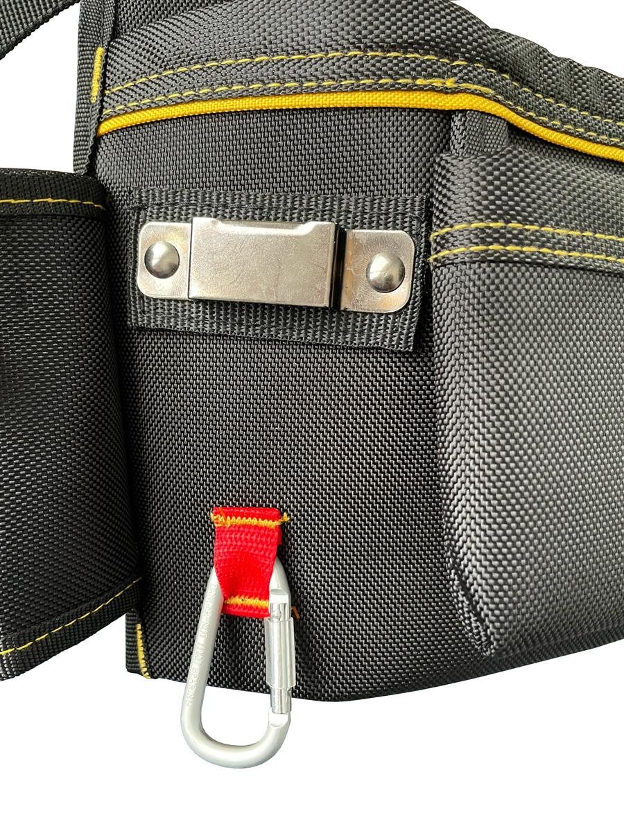 CAT CATERPILLA Werkzeugtasche Werkzeuggürtel Professional 1680D Polyester schwarz/gelb, wasserabweisend, strapazierfähig und langlebig – Bild 5 von 5