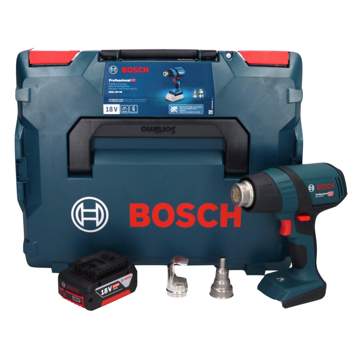 Bosch Professional Akku-Heißluftgebläse GHG 18V-50 Professional Akku Heissluftgebläse 18 V 300° C / 500° C