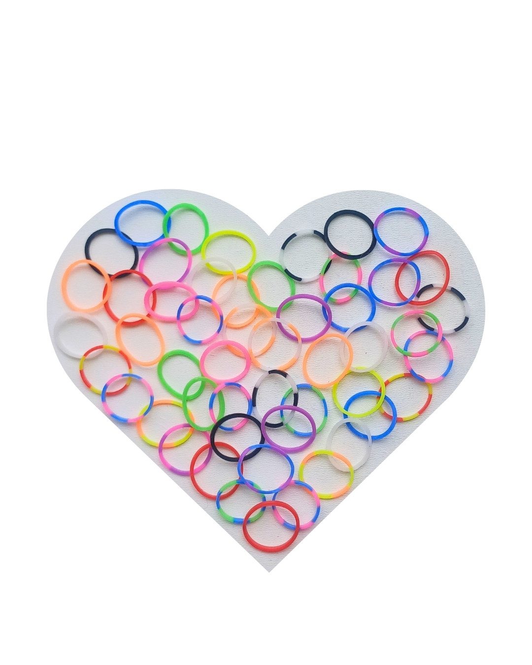 6vibes Резинки Party und Zahnbürste Markierungsringe, Mix - 50 Stück - elastisch