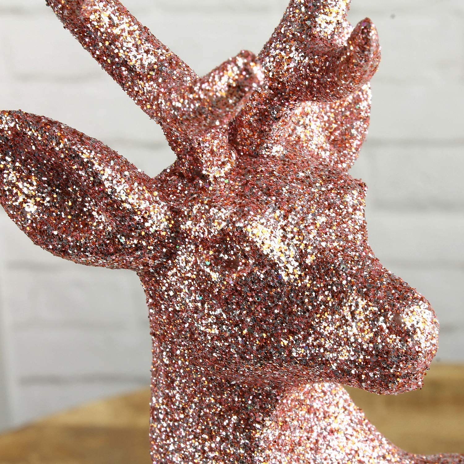 Macosa Home Weihnachtsfigur Deko-Hirsch glitzernd Hirschdekoration günstig online kaufen