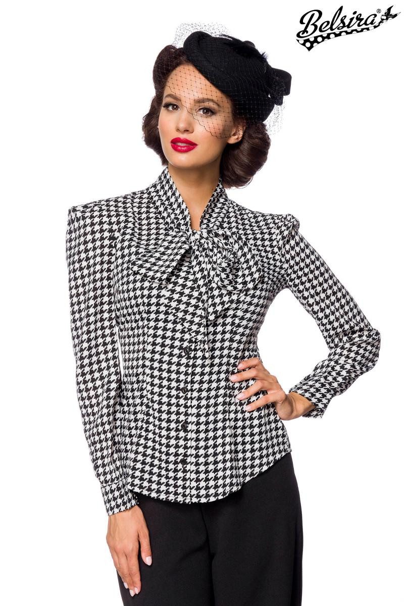 Hemdbluse Belsira - Vintage-Schluppenbluse - (L,M,S,XL,2XL)