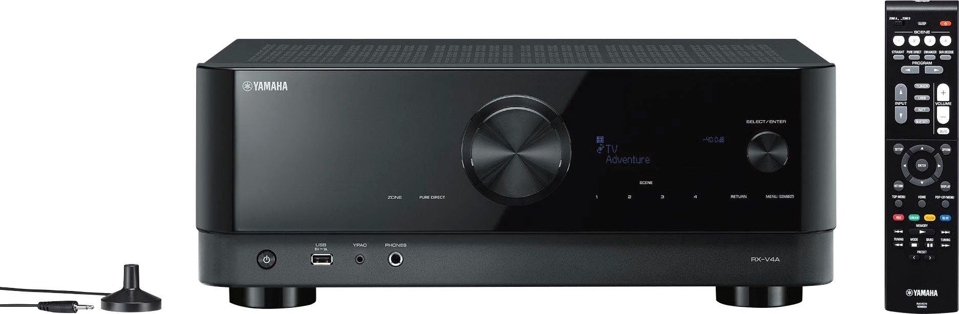 Yamaha RX-V4A AV-Receiver 5.2 (Bluetooth, WLAN, kabelloser Surround-Sound, YPAO Klangoptimierung, Gaming-Funktionen)