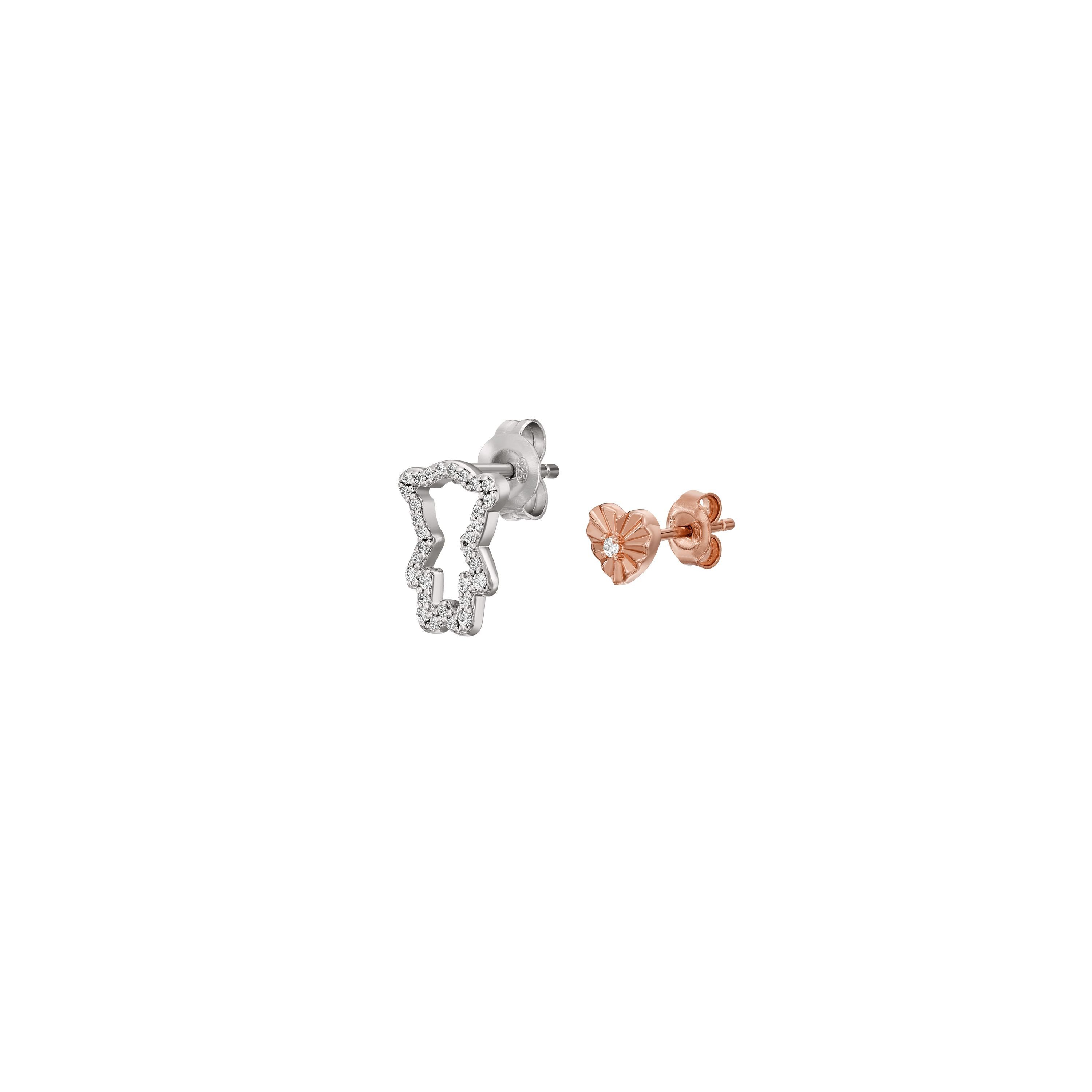 Emporio Armani Paar Серьги-гвоздики Schmuck Geschenk Silber 925 Серьги Teddy Herz (Set, 2-tlg), mit Zirkonia (synth)