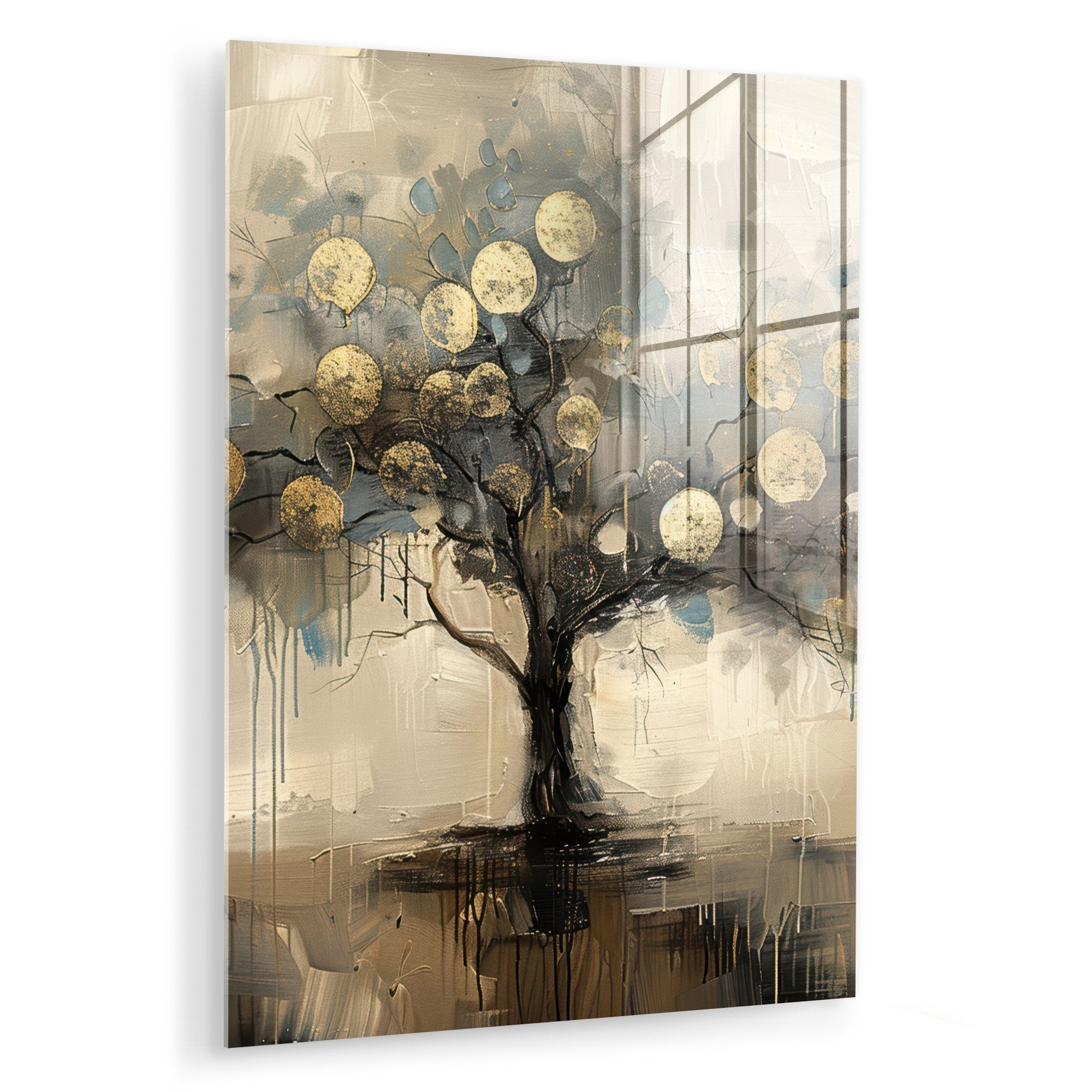 MuchoWow Acrylglasbild Beige - Abstrakt - günstig online kaufen
