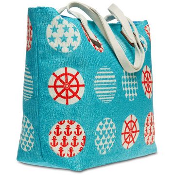 Caspar Strandtasche TS1021 große XL Damen Strandtasche Shopper mit trendy Print