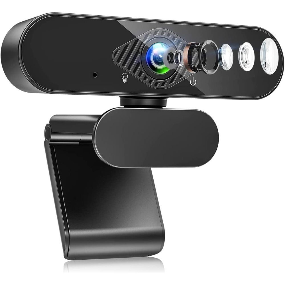 GelldG »Webcam mit Mikrofon, 1080P HD Web Kamera, für Live-Streaming« Webcam