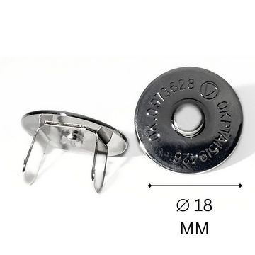 Magnet Magnetverschluss Tasche groß, hält ca. 2 kg Magnetknöpfe, Ø 18 mm (10-St)