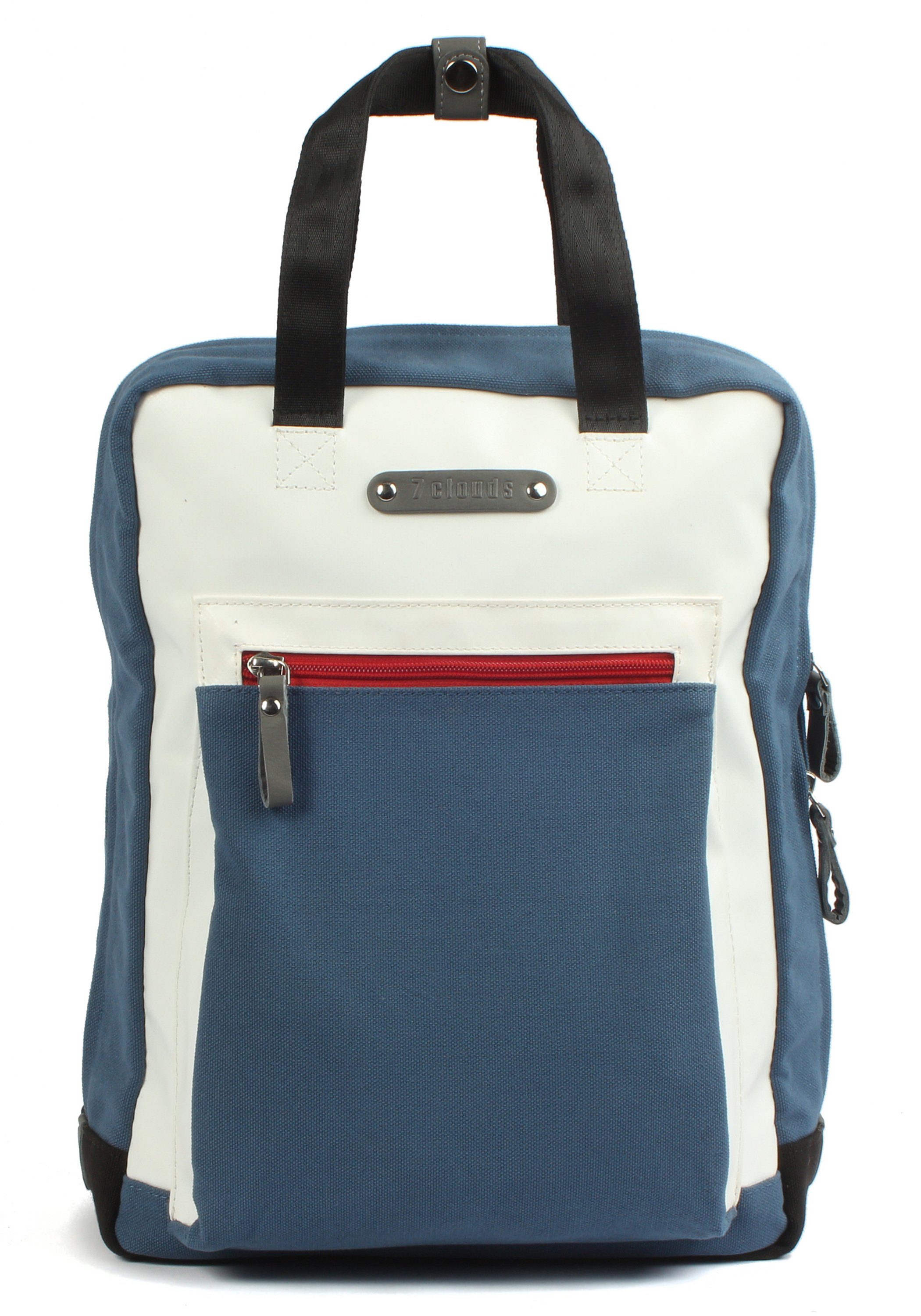 7clouds Cityrucksack Neldem 7.2, Artikel aus fairer Produktion blue-white