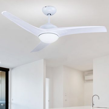 V-TAC Deckenventilator, LED Decken Ventilator FERNBEDIENUNG Tageslicht Lampe Kühler Timer