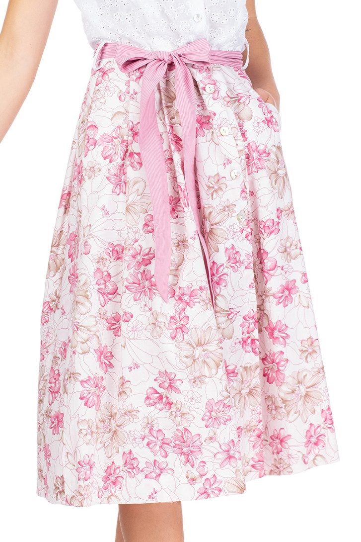 Berwin & Wolff Trachtenkleid Sommerkleid - ROYA - weiß/rosa