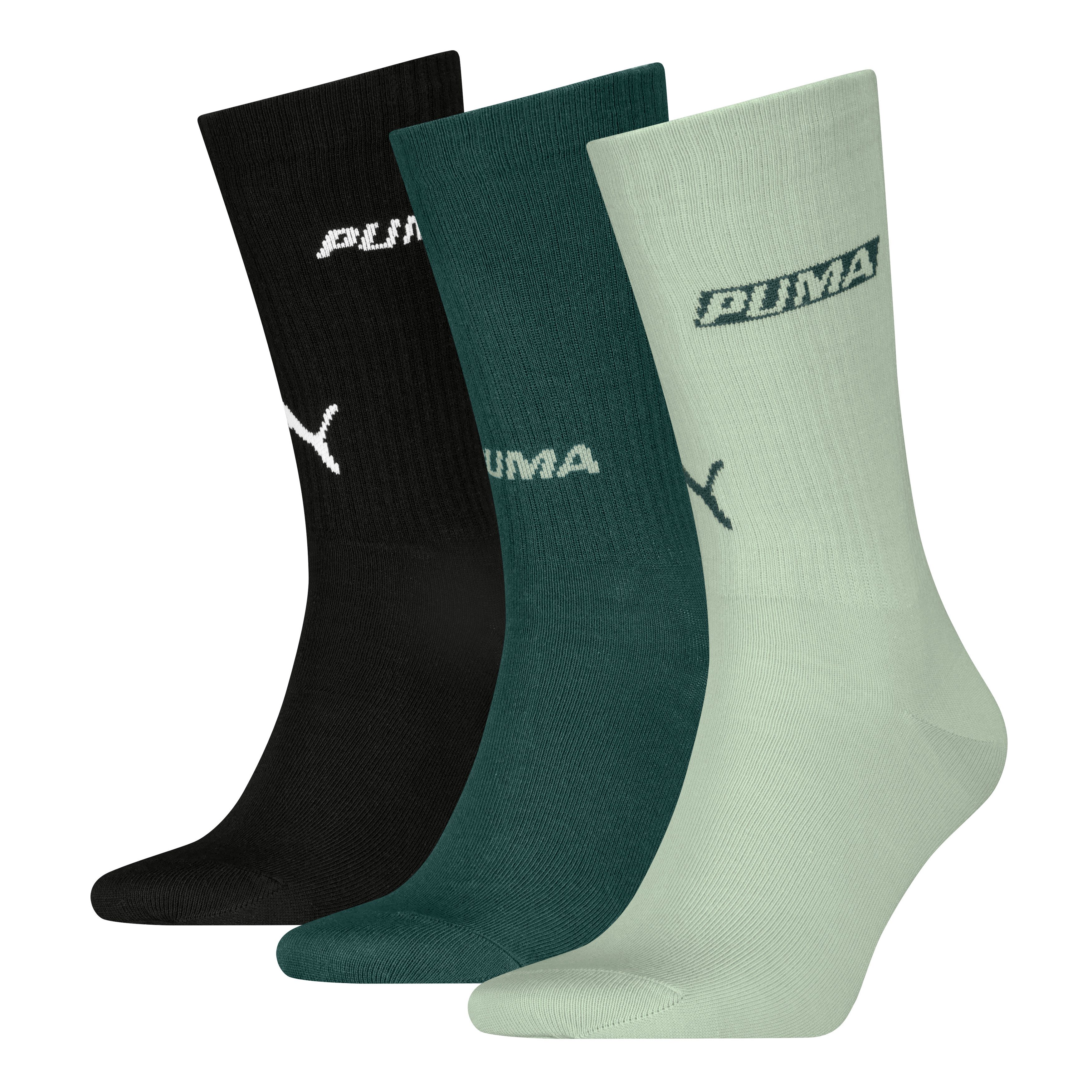 PUMA Socken PUMA UNISEX LOGO STACKING CREW SOCK (3 Paar)