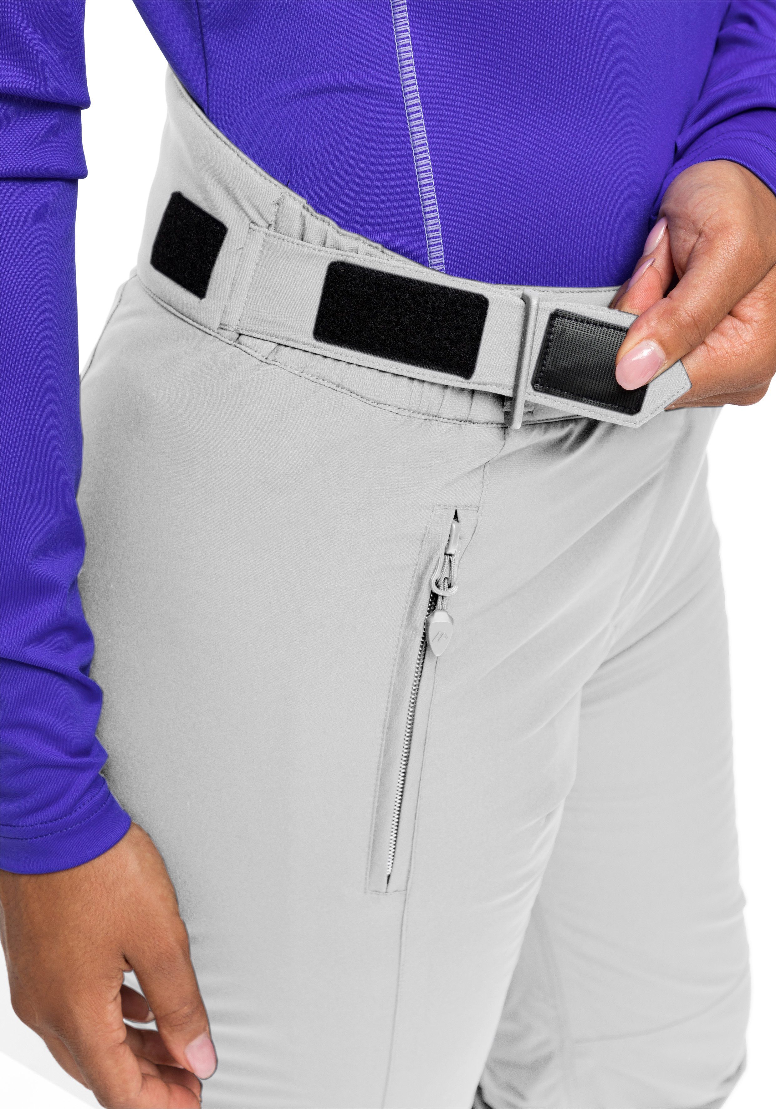 Maier Sports Skihose Vroni slim Damen Schneehose, wind- und wasserdicht, 2 RV-Taschen, Slim Fit